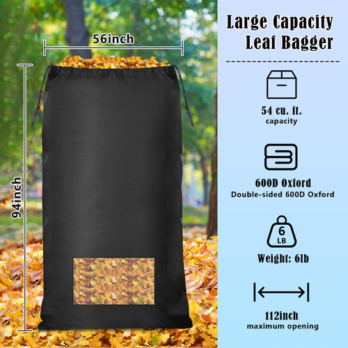 Lawn Tractor Leaf Bag, 600d Thickened Wear-resistant Leaf