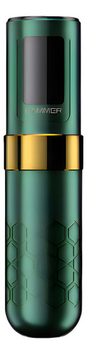 Máquina Para Tatuar Profesional Tipo Pen Modelo Hammer Color Verde Oscuro