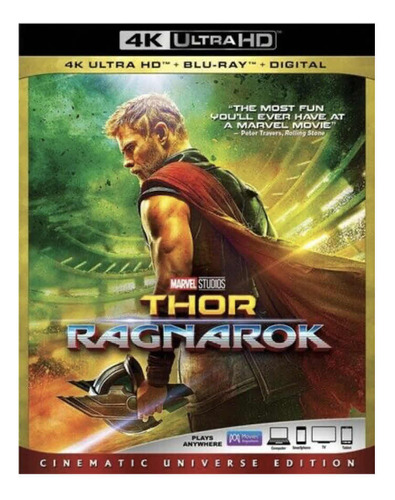 Thor Ragnarok 4k + Bluray