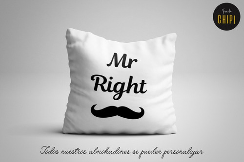 Almohadon Pareja Aniversario Novios Mr Mrs