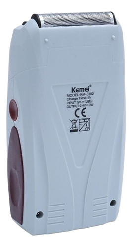 Afeitadora Kemei KM-3382 blanca 220V