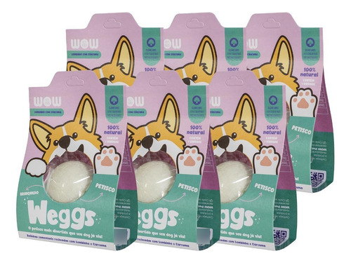 Petiscos Naturais Para Cães Weggs De Lombinho - Kit 6x