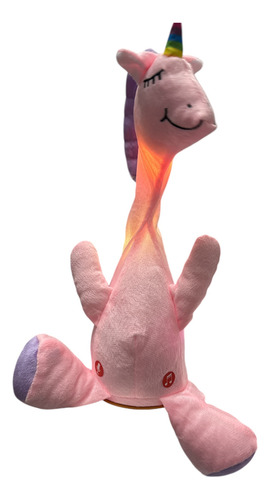 Juguete Unicornio Bailarín Luz Música Canta Repite Voz