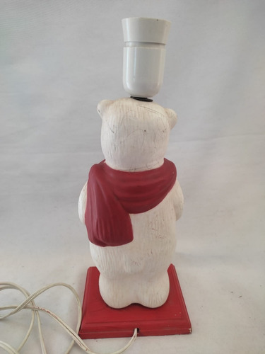 Imagen 6 de 8 de Lampara Oso Coca Cola Yeso Y Madera Vintage 01