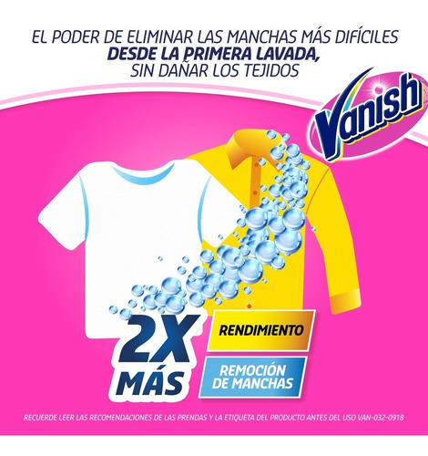 Imagen 3 de 5 de Vanish Desmanchador Liquido Rosa 1800ml - L a $8701