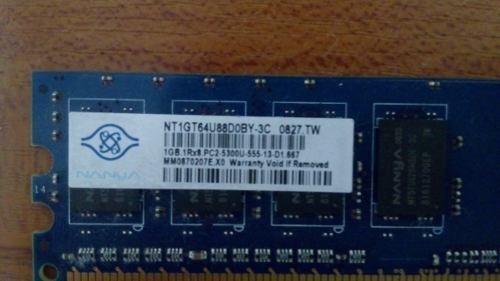 Memória RAM  1GB 1 Nanya NT1GT64U88D0BY-3C