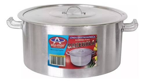 Cacerola Aluminio Gastronómica Tapa N° 38 22 Litros