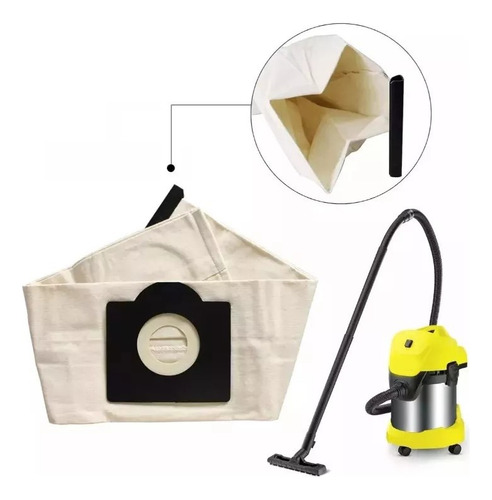 Bolsa Lavable Reutilizable Para Karcher Wd3 Mv3 Se4001