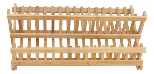 De Escurridor Plegable De Bambú Para Secar Platos, 16