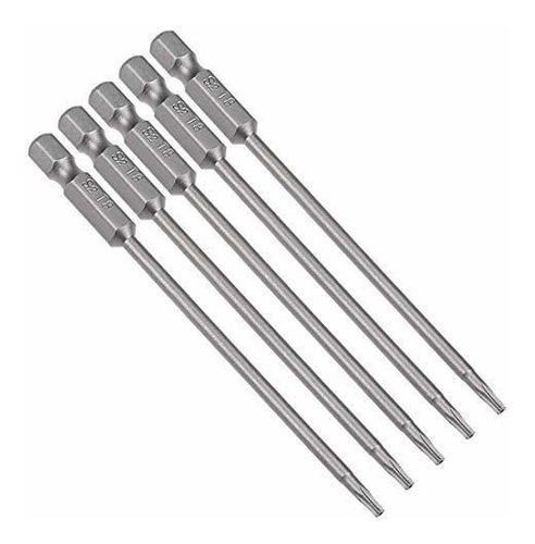 Uxcell 5 Piezas T8 Puntas De Destornillador Torx Magnetico,