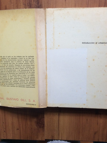 Livro: Introducción Al Urbanismo - H. Mausbach - Gg (Usado)