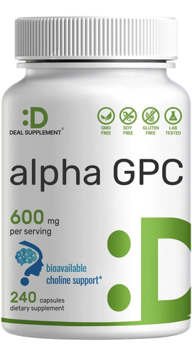 Alpha Gpc 600mg Ultra Puro Vitaminas Para La Memoria Cerebro