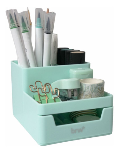 Organizador Escritorio Maquillaje Brw3 Cubiculos Y Cajon