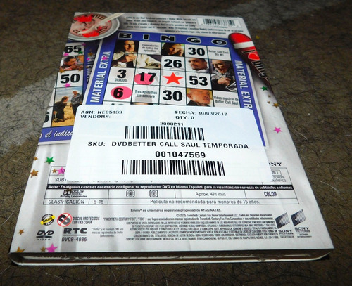Better Call Saul Temporada 1 En Dvd Envio Gratis