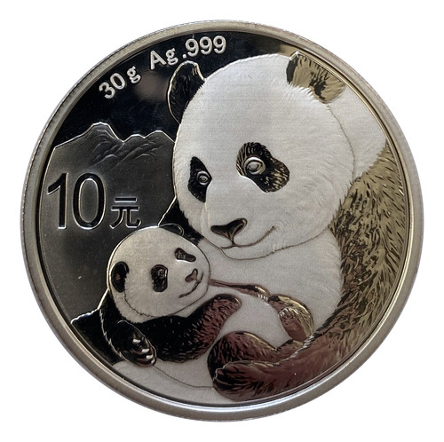 China 10 Yuan 2019 Osos Panda 30 G. Plata 0,999 Certificada