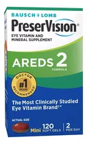 Comprar Preservision Areds 2 de 120 Capsulas Blandas Sabor Neutro vitaminas y minerales para la vista de adultos contiene luteína vitamina C zeaxantina zinc y vitamina E