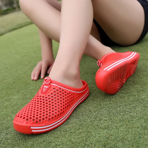 Sandalias De Playa Sin Cordones De Malla Para Hombre - Zapat