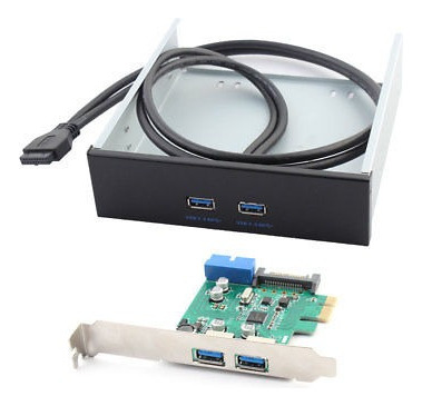 Ordenador Panel Frontal Pci-e Usb 3.0 2 Puertos Tarjeta Expr