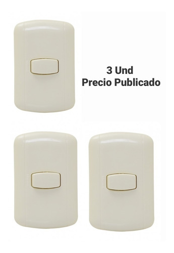 Oferta Interruptor Apagador Sencillo Por 3 Piezas 