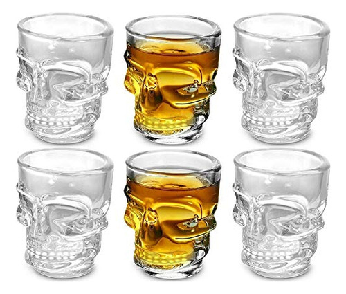 Circleware Juego De 6 Vasos De Chupito De Whisky De Base Pes