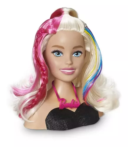 Barbie Busto Com Maquiagem E Acessórios Para Fazer Penteado