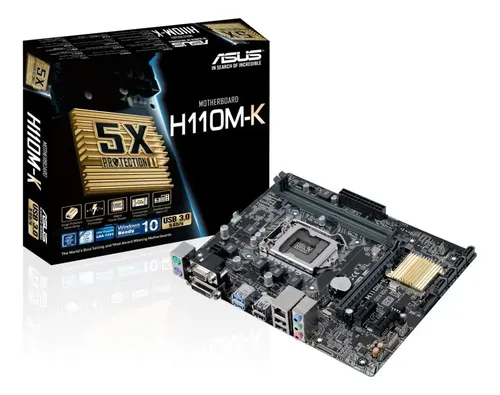Placa Mae Asus H110m-k Ddr4 Lga 1151 Micro Atx, Intel H110