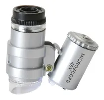 Comprar 45 X Led Pocket Mini Microscopio Lupa Joyero Lupas Lentes De