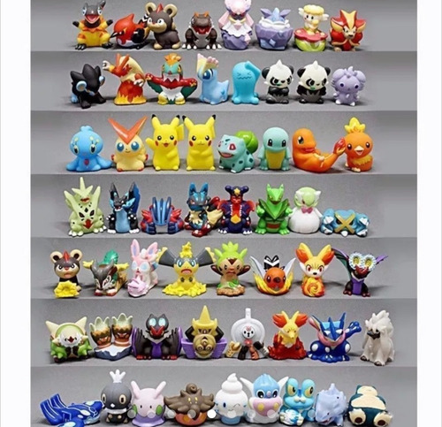 Lote 24 Figuras Pokémon 2 A 3cm + Estuche Al Azar De Regalo