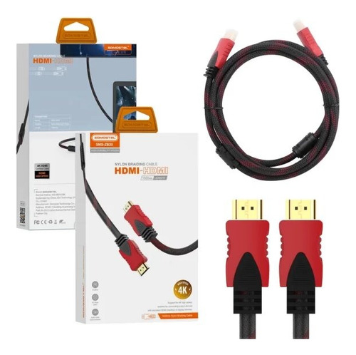 Cable Somostel Hdmi 2.0 Ultra Hd 4k 60hz De 1.5 Metros 