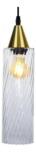 Lustre Pendente Taschibra Anne Transparente Bivolt Ouro