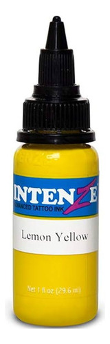 Tinta Tatuagem Intenze 30ml Yellow Lemon (amarelo) Anvisa