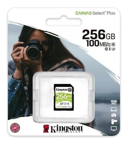 Tarjeta de memoria Kingston SDS2/256GB Canvas Select Plus 256GB