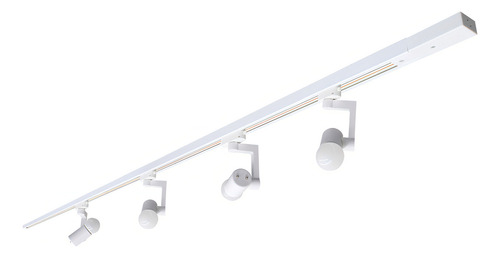 Kit Riel 2 Metros Sobreponer 4 Spots Led Stark Illux Tl-5160 Estructura Blanco