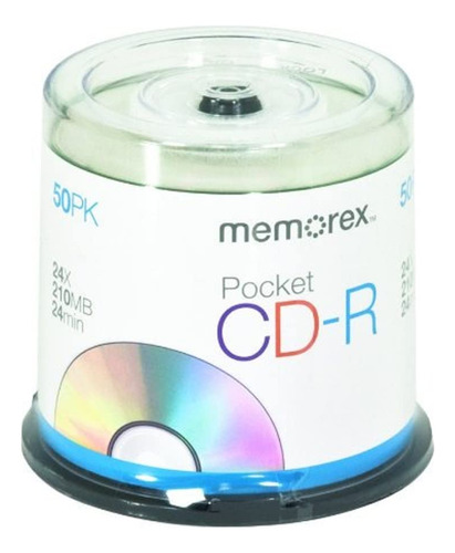 Memorex 210 mb 24 x 24 minuto Bolsillo Cd-r Mini-discs 50-pa