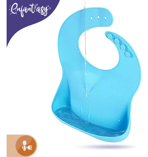 Baberos Para Bebe En Silicona Varios Colores Y Fácil Lavado