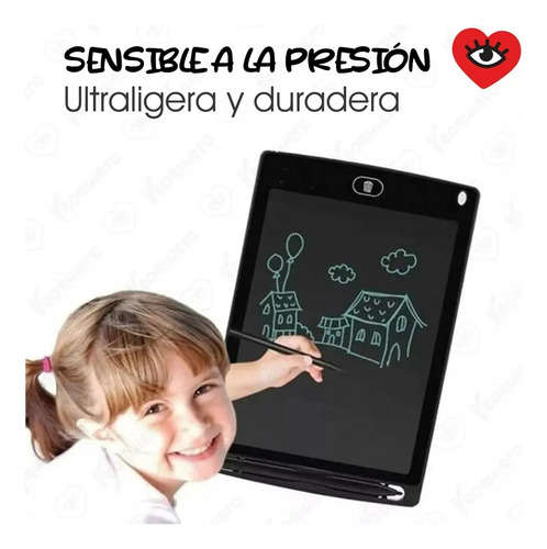 Pizarra Magica Negro 12 Pulgadas Tableta Borrable Veoquiero