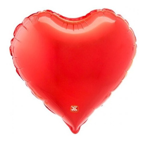 Balão Metalizado Coração 18 Polegadas São Roque Vermelho
