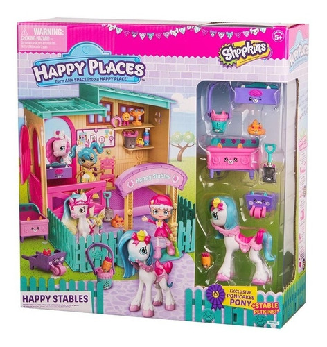 Shopkins Happy Place Establo Con Pony - Original