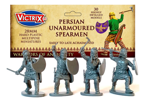 Caixa 30 Miniatura Unarmoured Spearmen Victrix Persian