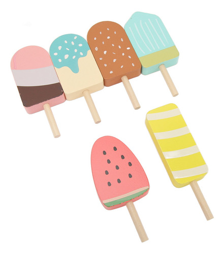 Juego Educativo De Madera Para Helados Y Mostrador .