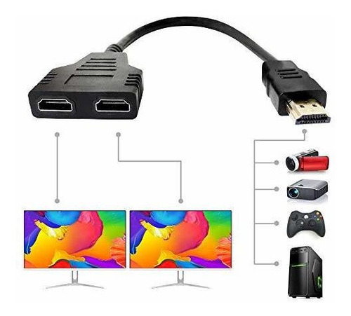 Divisor Dama 1 2 Via Adaptador Para Hd Led Lcd Tv Soporte Tv