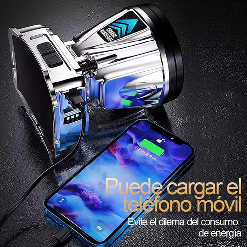 2pzs Lámpara Tipo Minero Recargable Y Potente De Cacería Led