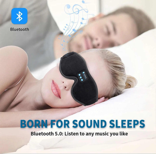Máscara De Dormir Antifaz Bt 3d Audífonos Cancelan Ruido Ojo