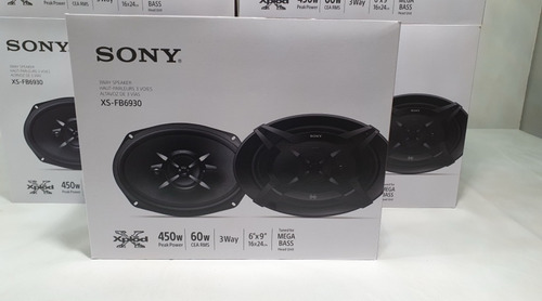 1 Par Bocinas Sony 6x9 Xs-fb6930 3 Vías 450 W 60 Rms Negro (Usado)