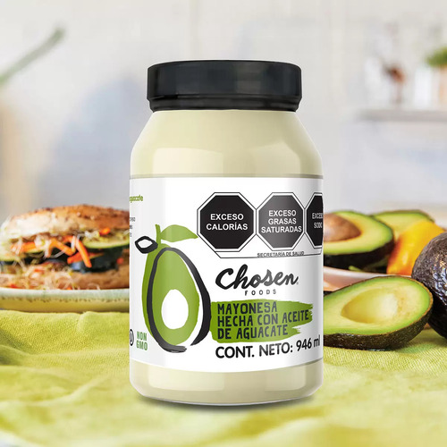 Mayonesa Hecha Con Aceite De Aguacate Chosen Foods 946 Ml