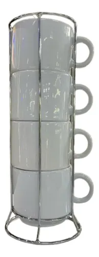 Taza Blanca Apilable 9oz
