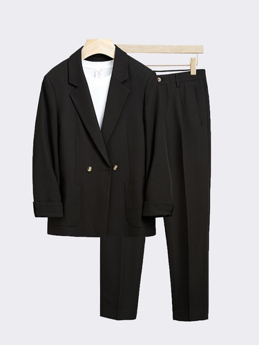 A Traje Formal Hombre Blazer Y Pantalón Uniforme, 2 Piezas