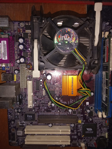 Combo Retro Pmadre Ecs P4vmm2, Intel P4 1.8 478, 512 Mb Ram Violeta Oscuro