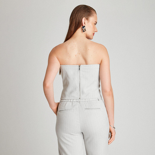 Corset Lorenzo Di Pontti Sin Mangas Gris Mujer