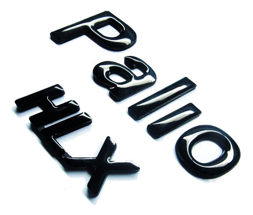 Emblemas Fiat Palio Hlx 1.8 Negros Repuestos Pega 3m